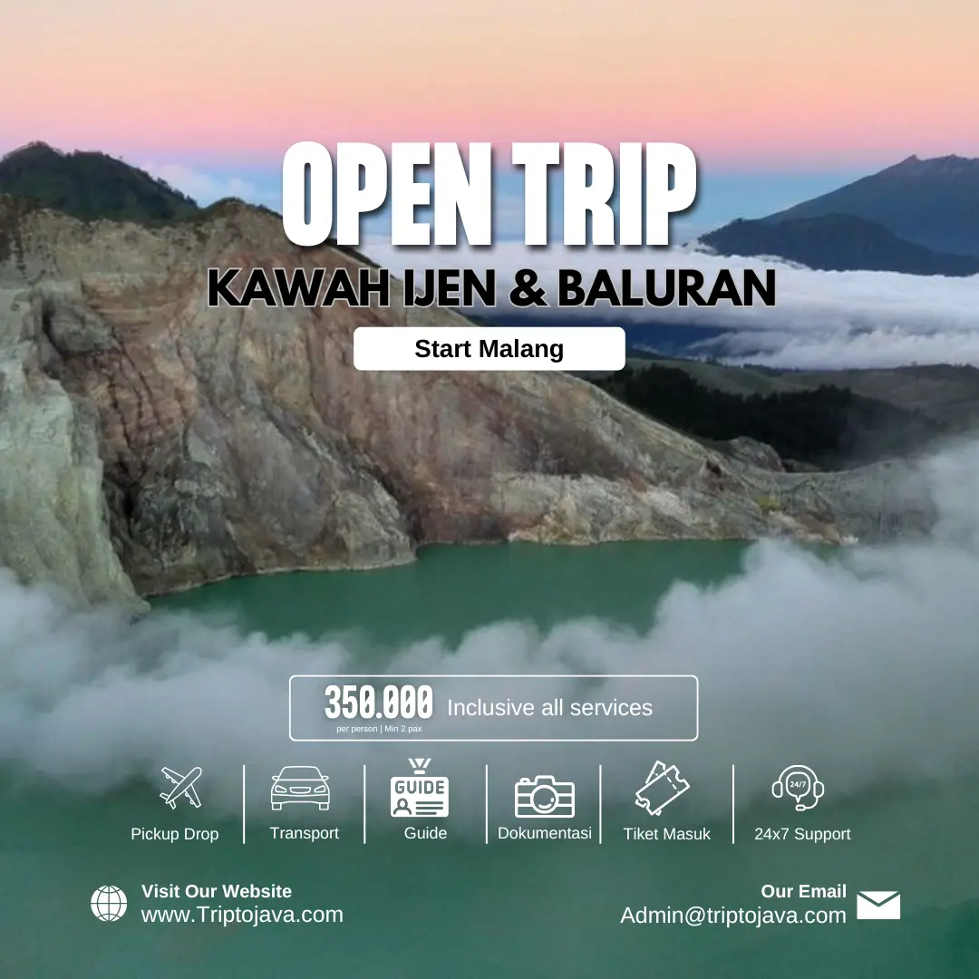 open trip ijen baluran start malang